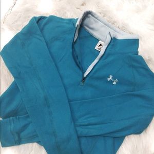 Under Armour Teal Fleece Quarter-Zip Pullover